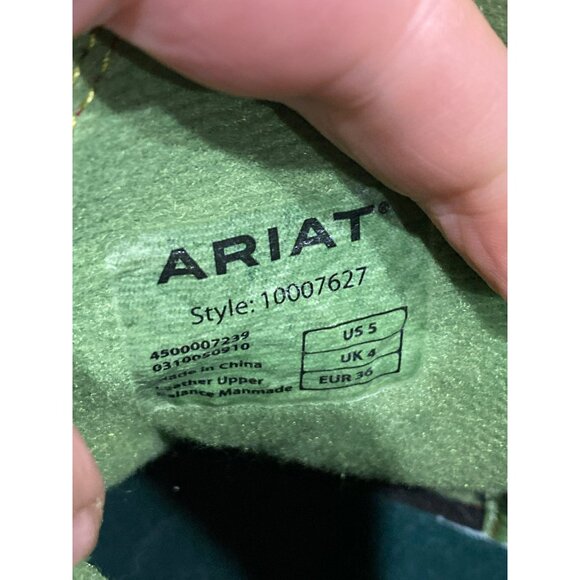 Ariat Showbaby Fiesta Sugar Scull Western Boots Pink Croc Print Leather 6.5 - Picture 6 of 6